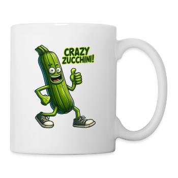 Crazy Veggies: Zucchini Thumbs Up - Tasse - Weiß - Rechts