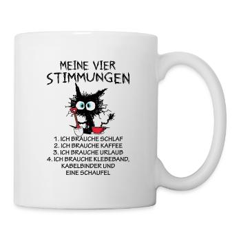 Meine Vier Stimmungen - Tasse - Weiß - Rechts