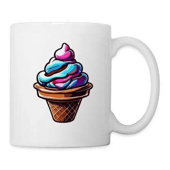 Eiscreme / Sorbet / Gelato / Sommer / Sonne - Tasse - Weiß - Rechts