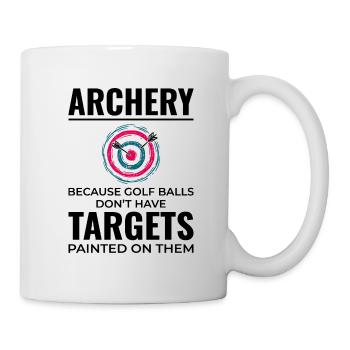 Bogenschießen Ziele Bogenschütze Bullseye Schießsport - Tasse - Weiß - Rechts