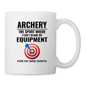 Bogenschießen Ziele Bogenschütze Bullseye Schießsport - Tasse - Weiß - Rechts