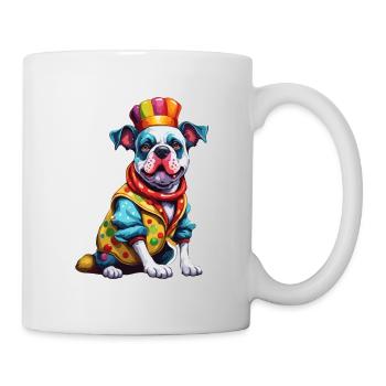 Clown Animal / Cirque / Drôle / Coloré / Spectacle / Chien - Mug blanc - blanc - Droite