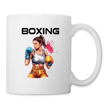 Boxer / Sports / Fight / Arena / Boxing Ring / Fists - Mug - white - Right