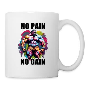 Bodybuilder / Sports / Fitness / Monkey / Muscles - Mug - white - Right