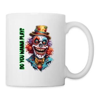 Clown / Zirkus / Fasching / Karneval / verspielt - Tasse - Weiß - Rechts