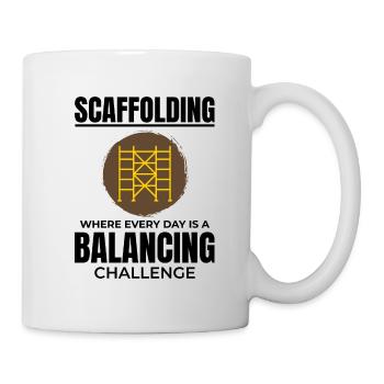 Plate-forme d’échafaudage d’échafaudage de constructeur d’échafaudages - Mug blanc - blanc - Droite