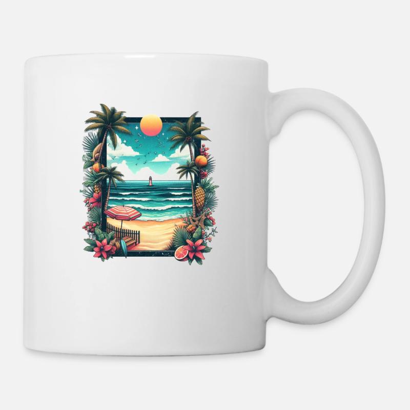 Summer Beach - Tasse - Weiß