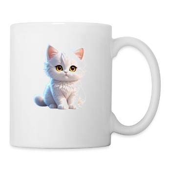 Cute white kitty - Mug - white - Right