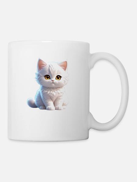 Mignon minou blanc - Mug blanc - blanc