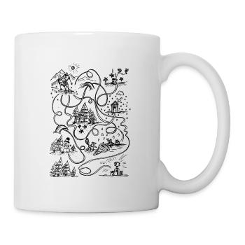 Lustiges Winter Labyrinth - Tasse - Weiß - Rechts