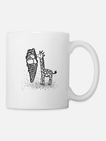 An cream the size of a giraffe - Mug - white