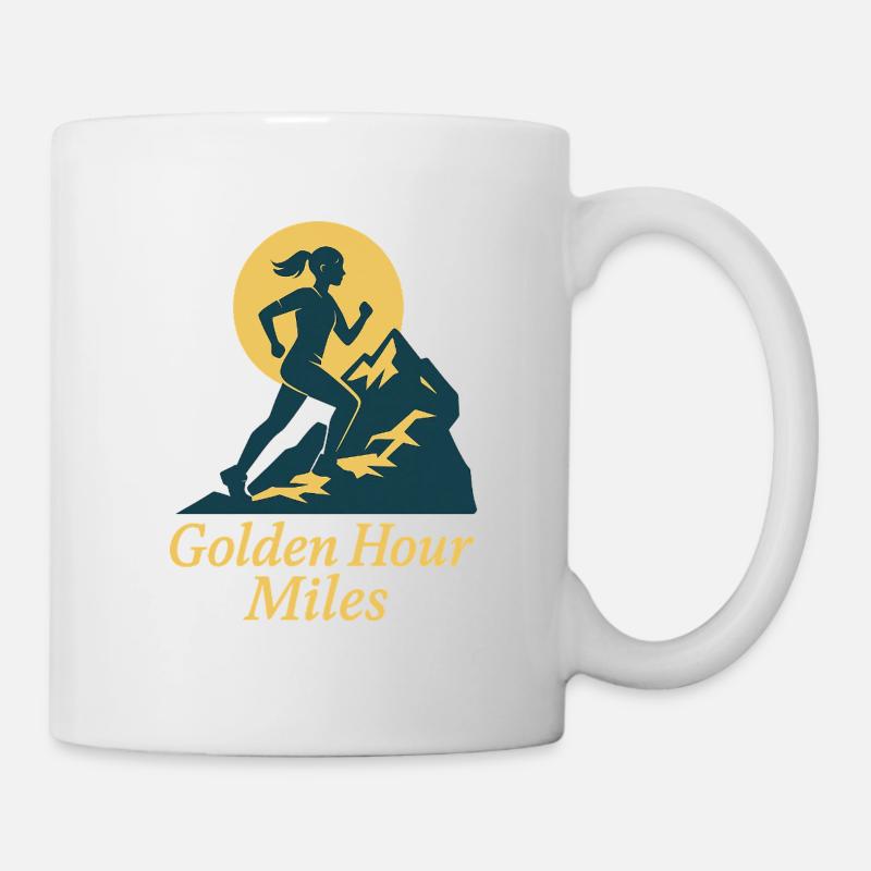 Golden Hour Miles Trail Lady - Mug blanc - blanc