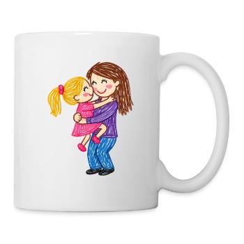 Mama kuschelt ihr süßes Baby - Tasse - Weiß - Rechts