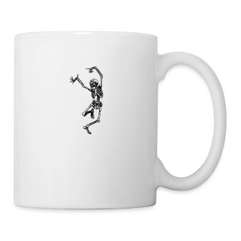 Squelette dansant - Mug blanc - blanc - Droite