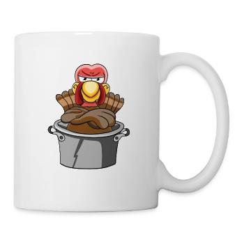 Dinde - Mug blanc - blanc - Droite
