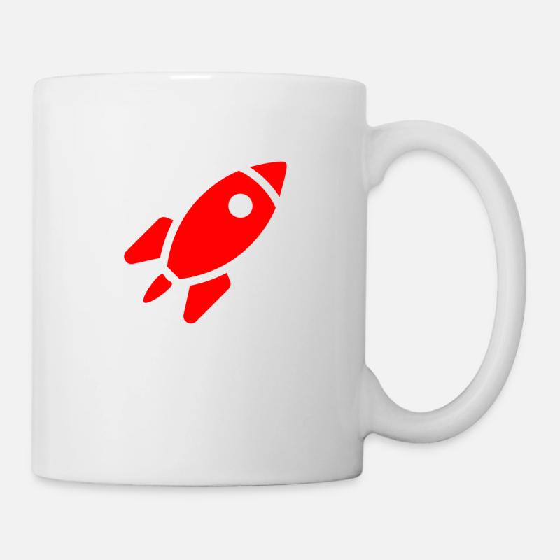 Rote Rakete - Tasse - Weiß