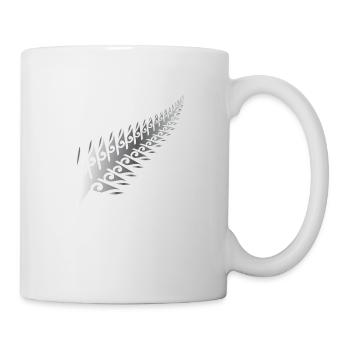 Silver Fern New Zealand Maori Style - Gift Idea - Mug - white - Right