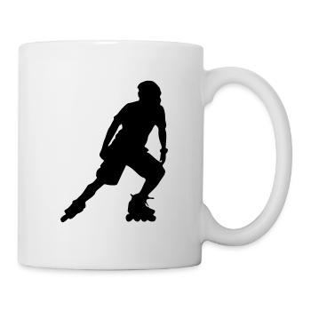inline skating skates - Mug blanc - blanc - Droite