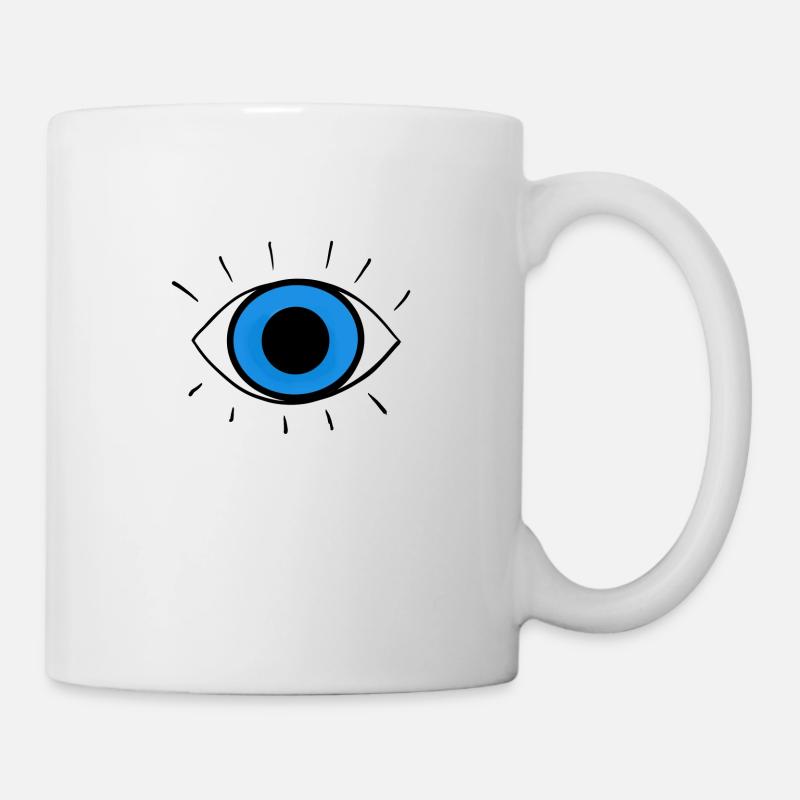 Oeil, symbole de protection, amulette, sagesse et force - Mug blanc - blanc