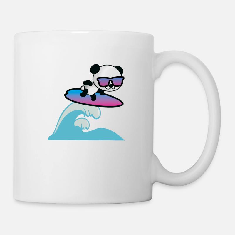 Panda de surf - Mug blanc - blanc