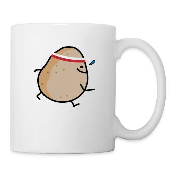 Rennende Kartoffel - Tasse - Weiß - Rechts