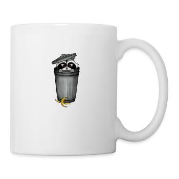 Raccoon in garbage can - Mug - white - Right