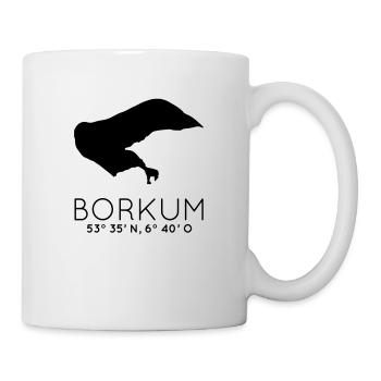 Borkum Urlaub am Strand Nordsee Ostfriesland - Tasse - Weiß - Rechts