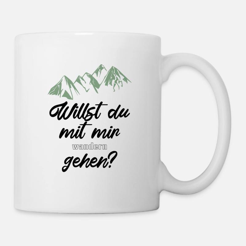 Wandern Witziger Spruch Geschenkidee für Wanderer - Tasse - Weiß