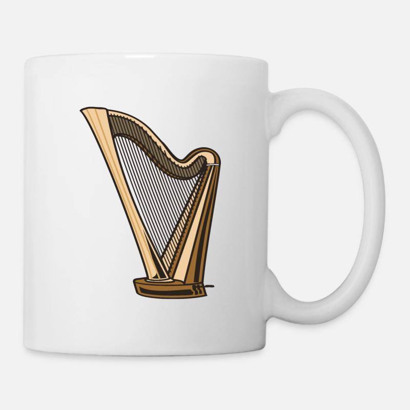 Harfe - Tasse - Weiß
