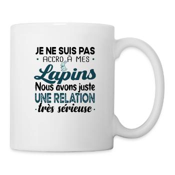 Lapin Rongeur Animal compagnie Humour Cadeau Noël - Mug blanc - blanc - Droite