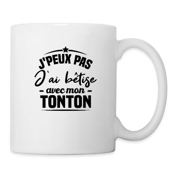 J'peux pas j'ai bêtise avec mon tonton - Mug blanc - blanc - Droite