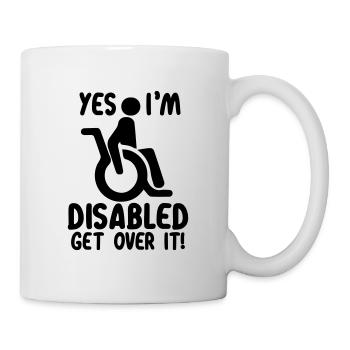 Oui, je suis handicapé | Handicap en fauteuil roulant - Mug blanc - blanc - Droite