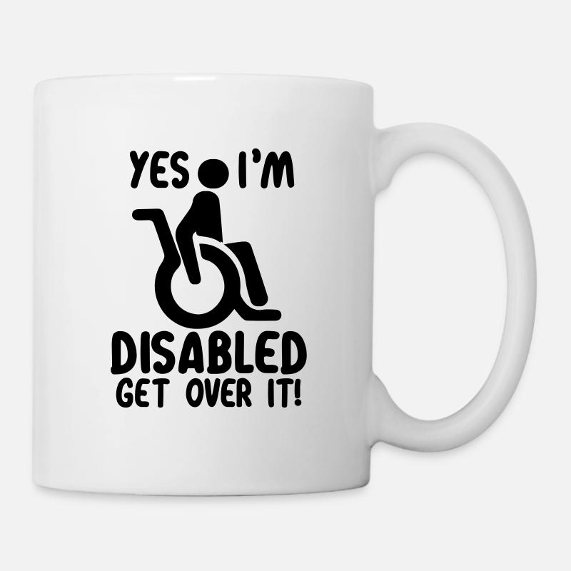 Oui, je suis handicapé | Handicap en fauteuil roulant - Mug blanc - blanc