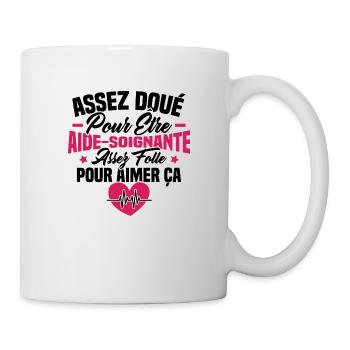 Assez doué pour être aide-soignante assez folle - Mug blanc - blanc - Droite