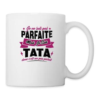 Pas parfaite mais je suis tata - Mug blanc - blanc - Droite