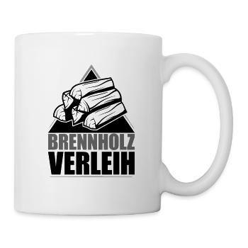 Brennholz Verleih | Farben änderbar - Tasse - Weiß - Rechts