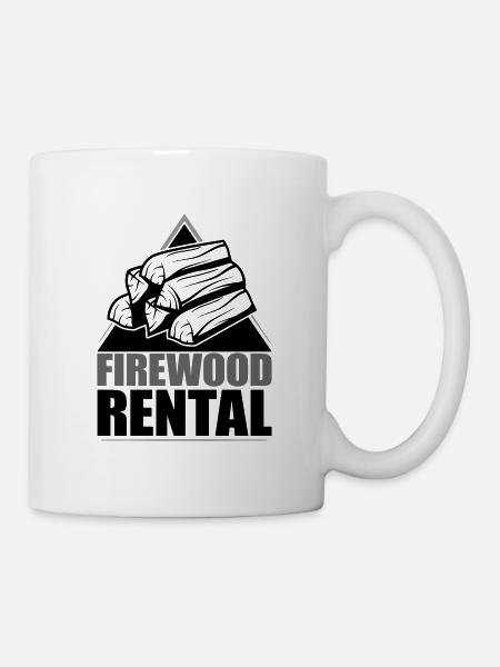 Brennholz Verleih | Farbe änderbar - Tasse - Weiß