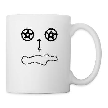 Bicycle bicycle chain "happy bike face" - Mug - white - Right