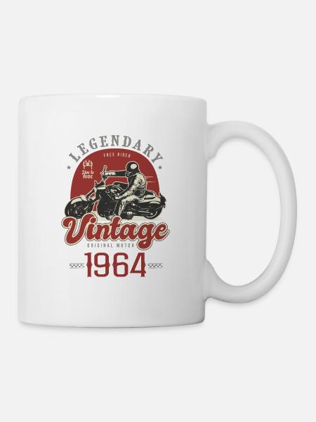 1964 Jubiläum Vintage Motorrad Biker Jahre - Tasse - Weiß