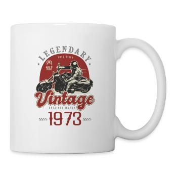 1973 anniversaire moto motard vintage 50 ans - Mug blanc - blanc - Droite
