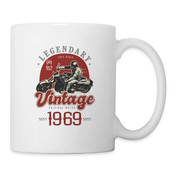 1969 anniversary motorcycle biker vintage years - Mug - white - Right