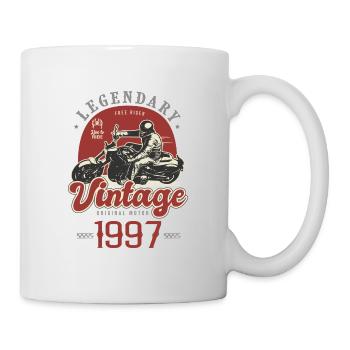 1997 Jubiläum Motorrad Biker Jahrgang - Tasse - Weiß - Rechts