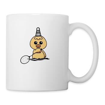 badminton "badminton-ente liebt federball" - Tasse - Weiß - Rechts