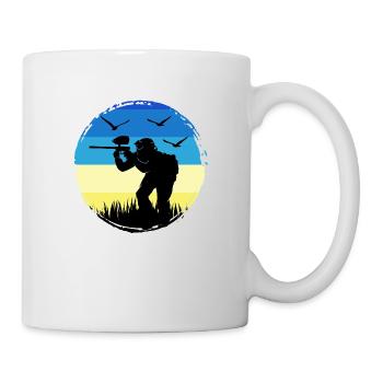 Paintball Gotcha Paintballspieler painter - Tasse - Weiß - Rechts
