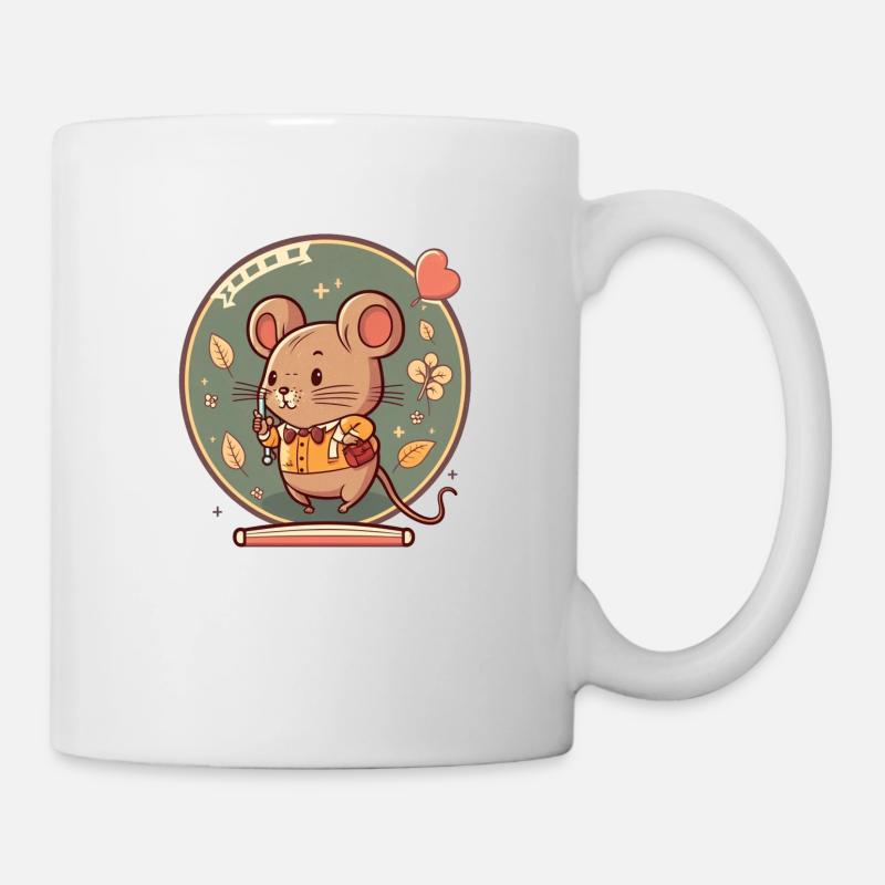 Lehrermaus - Tasse - Weiß