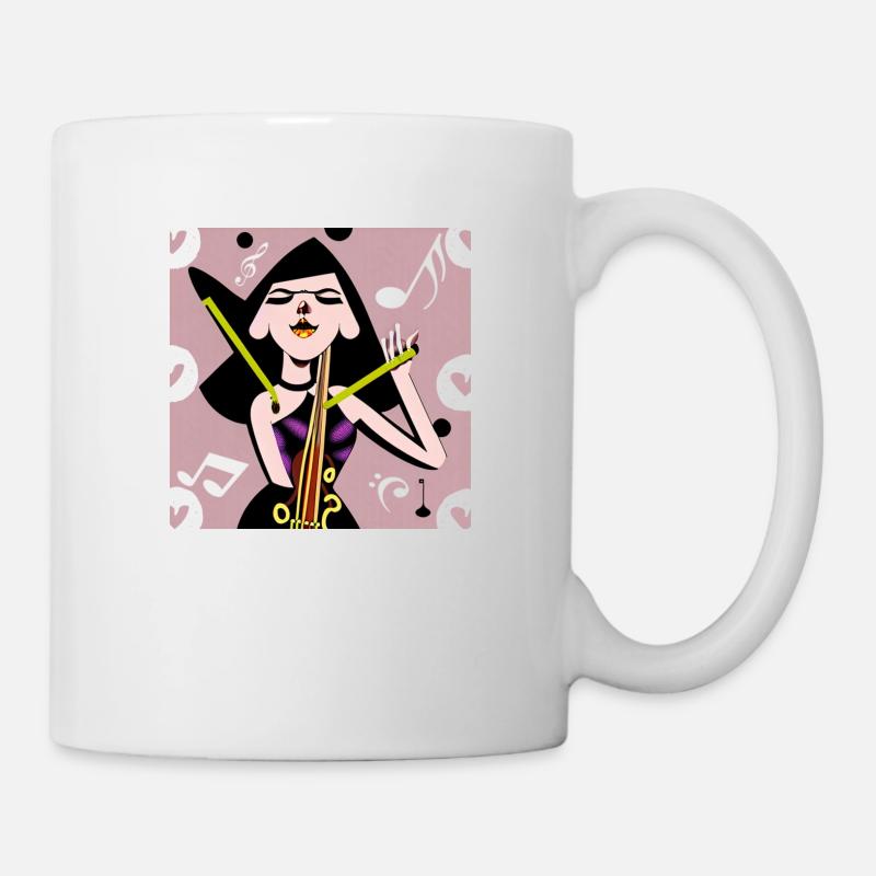 Fille de la musique - Mug blanc - blanc