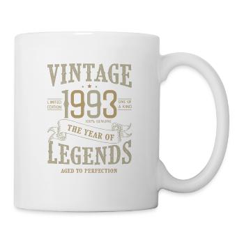 1993 Jahrgang Geburtstag Geborene Legende 1993 - Tasse - Weiß - Rechts