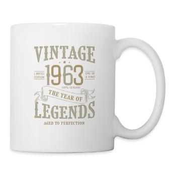 1963 vintage anniversaire born legends 1963 - Mug blanc - blanc - Droite