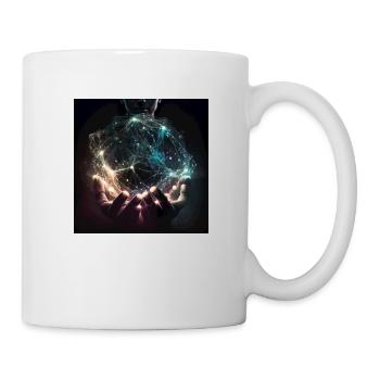 Hands that hold light/energy - Mug - white - Right
