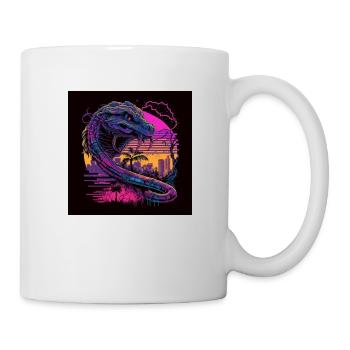 Camel aux couleurs néon, synthwave / 80s - Mug blanc - blanc - Droite